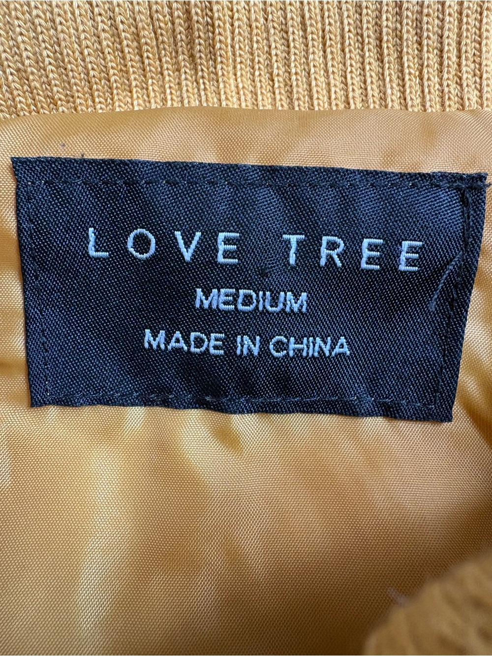 Love Tree Quilted Mustard Vest with Stand Collar - Picture 3 of 6